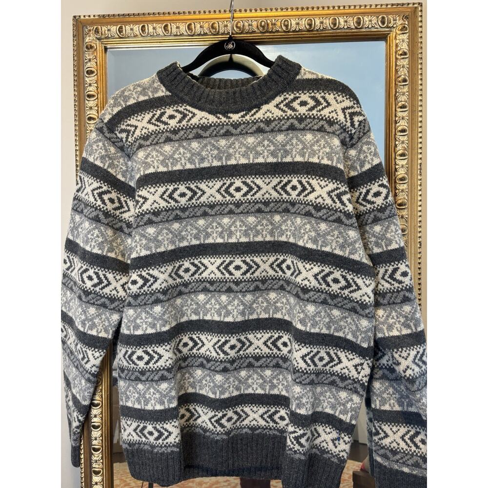 Fjall Raven 100% Wool Fair Isle Pattern Men’s Sweater, L